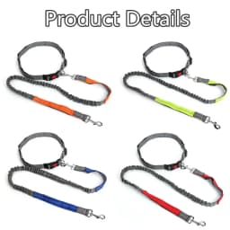 Retractable Dog Leash with Adjustable Waist Rope Hand Free Running Jogging Cycling Big Dogs Pet Elasticity Lead Pet Supplies