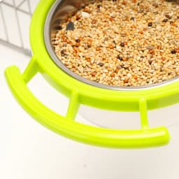Bird Feeding Dish Cups Hanging Stainless Steel Bird Bowls for Cage Parrot Feeder Food Container Water Bowl