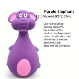 Dog Toys Sound Squeaky Elephant/Cow Animal Chew Pet Rubber Vocal Toys For Small Large Dogs Bite Resistant Interactive Toy