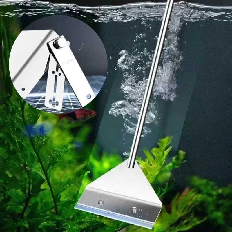 Fish Tank Cleaning Tool Flat Sand Algae Removal Dual-use Glass Algae Removal Scraper Household Cleaning Tool aquarium accessorie