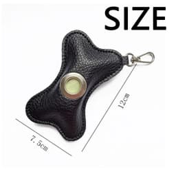 Creative Dog Poop Bag Dispenser Bone Shaped PU Leather Pet Poop Clean Bag Holder Refillable Waterproof Pet Waste Bag Carrier