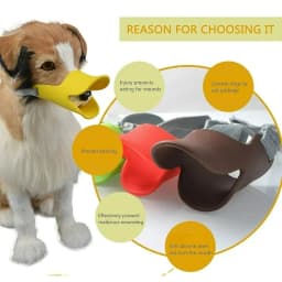 1pc Small Pet Dog Muzzle Silicone Mask Dog Duck Muzzle Anti-bite Anti-Eating Anti-Barking Muzzle Dog Accessories Supplies
