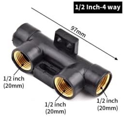4 5 6 Way Water Tank Drain Splitter Female Thread Water Pipe Distributor Plastic Water Meter Diversion Valve Tap Control Switch