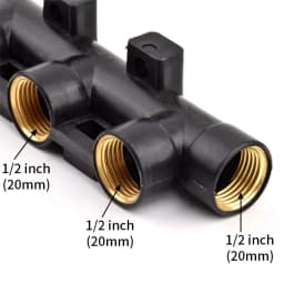 4 5 6 Way Water Tank Drain Splitter Female Thread Water Pipe Distributor Plastic Water Meter Diversion Valve Tap Control Switch