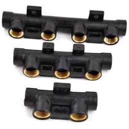4 5 6 Way Water Tank Drain Splitter Female Thread Water Pipe Distributor Plastic Water Meter Diversion Valve Tap Control Switch