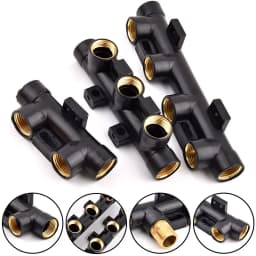 4 5 6 Way Water Tank Drain Splitter Female Thread Water Pipe Distributor Plastic Water Meter Diversion Valve Tap Control Switch