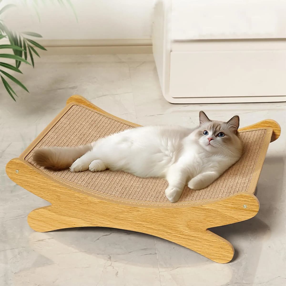 Cat Scratch Pad 2 in 1 Scratch Lounge Cat Bed Breathable Wear-Resistant Cat Lounge Bed Nest for Indoor Outdoor