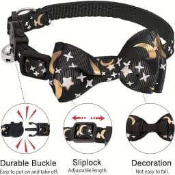 Personalized Cat Collar Pendant ID Engraving Name Tag Collar for Cat Necklace Puppy Kitten Bell Bow Tie Custom Small Dog Collar