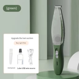 2-In-1 Hair Suction Pet Shaver, Dog Paw Trimmer, Cat Ear Trimmer, Low Noise, With Suction Electric Dog GroomerRechargeable USB