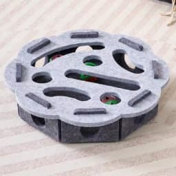 Pet Cat Puzzle Maze Holes Toys Felt Box With Bell Ball Kitten Playing Toys Interactive Funny Cat Supplies