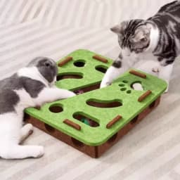 Pet Cat Puzzle Maze Holes Toys Felt Box With Bell Ball Kitten Playing Toys Interactive Funny Cat Supplies