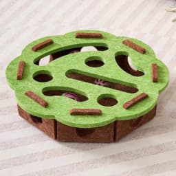 Pet Cat Puzzle Maze Holes Toys Felt Box With Bell Ball Kitten Playing Toys Interactive Funny Cat Supplies