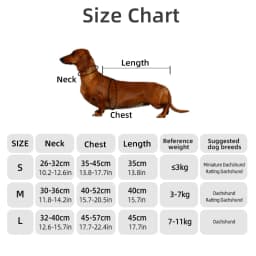Autumn/Winter Dog Clothes for Dachshund Soft Warm Water Repellent Dog Jacket for Sausage Dog Quilted Outdoor Short-Leg Dog Coat