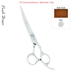 7.0" Purple Dragon Pet Beauty Shears Dog Grooming Scissors 6 Colors Straight Curved Cutting Fur Clipper Thinning Trimmers B0020B