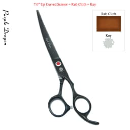 7.0" Purple Dragon Pet Beauty Shears Dog Grooming Scissors 6 Colors Straight Curved Cutting Fur Clipper Thinning Trimmers B0020B