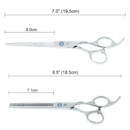 7.0" Purple Dragon Pet Beauty Shears Dog Grooming Scissors 6 Colors Straight Curved Cutting Fur Clipper Thinning Trimmers B0020B