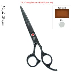 7.0" Purple Dragon Pet Beauty Shears Dog Grooming Scissors 6 Colors Straight Curved Cutting Fur Clipper Thinning Trimmers B0020B