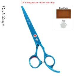 7.0" Purple Dragon Pet Beauty Shears Dog Grooming Scissors 6 Colors Straight Curved Cutting Fur Clipper Thinning Trimmers B0020B