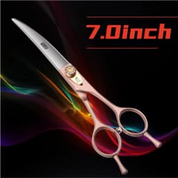 Fenice JP440C Steel Dog Scissors 7/7.5/8 Inch Pet Grooming Shears Curved Hair Trimming Scissors for Dogs Professional Groomer