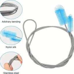 Fish Tank Pipe Cleaning Brush, 155cm Spring Brush, Double-Ended Hose Cleaning Brush, Trachea Pipe, U-shaped Pipe Cleaning Tool