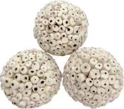 Bird Chewing Toy Natural Sola Ball Parrot Shredder Foraging Toy for Finch Cockatiel African for Grey Gerbil Small