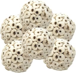 Bird Chewing Toy Natural Sola Ball Parrot Shredder Foraging Toy for Finch Cockatiel African for Grey Gerbil Small