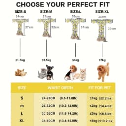 Reusable and Adjustable Dog Diaper Pants - High-Quality Breathable Mesh Menstrual Pants, Suitable for Indoor and Outdoor Use, Stylish Lemon Leaf Pattern Design, Comfortable Pet Clothing, Available in Two Colors