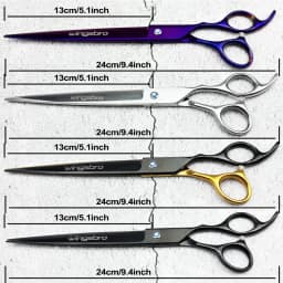 wingsbro 9 inch Professional pet shop scissors, dog grooming scissors straight scissors suitable for Big Dog hair trimming