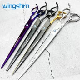 wingsbro 9 inch Professional pet shop scissors, dog grooming scissors straight scissors suitable for Big Dog hair trimming