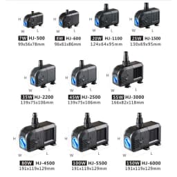 20/25/35/45/55/80/100/150W Multifunctional Submersible Pump Aquarium Fish Tank Water Pump Pond Flow Adjustable Filter Water Pump
