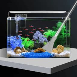 3-in-1 Multifunctional Aquarium Water Changer Manual Fish Tank Cleaning Siphon with Flow Control Debris Vacuum Fish Tank Drainer