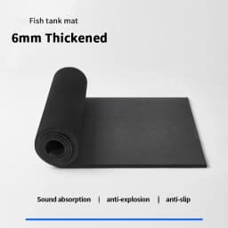 Fish Tank Mat 6MM Thickness Black Mat for Fish Tank 35x20cm Anti Slip Mat Fish Tank Mat 40x40cm