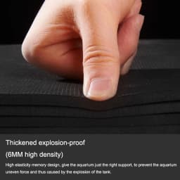 Fish Tank Mat 6MM Thickness Black Mat for Fish Tank 35x20cm Anti Slip Mat Fish Tank Mat 40x40cm