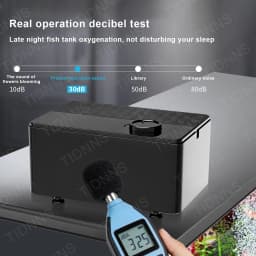Silent Aquarium Oxygen Air Pump with Check Valve Fish Tank Double Outlet Large Oxygenator Aquarium Air Compressor Aerator 220v8w