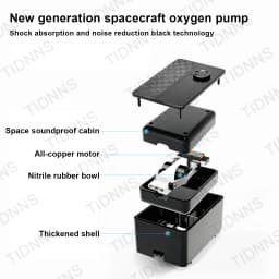 Silent Aquarium Oxygen Air Pump with Check Valve Fish Tank Double Outlet Large Oxygenator Aquarium Air Compressor Aerator 220v8w