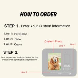 Pet Memorial Gift Custom Photo Night Light for Deceased Pets Personalized LED Pet Plaque Sympathy Gift for Dog Cat Loss with Sta