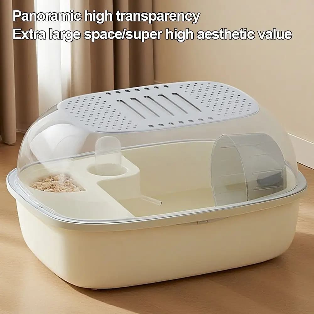 Fashion Large Space Hamster Cage Sturdy Breathable Small Animal Carrying Cage Easy Clean Ventilation Pet House