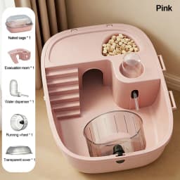 Fashion Large Space Hamster Cage Sturdy Breathable Small Animal Carrying Cage Easy Clean Ventilation Pet House