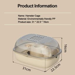 Fashion Large Space Hamster Cage Sturdy Breathable Small Animal Carrying Cage Easy Clean Ventilation Pet House