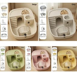 Fashion Large Space Hamster Cage Sturdy Breathable Small Animal Carrying Cage Easy Clean Ventilation Pet House
