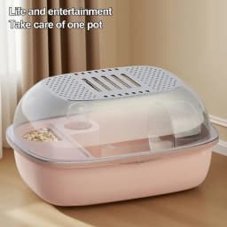 Fashion Large Space Hamster Cage Sturdy Breathable Small Animal Carrying Cage Easy Clean Ventilation Pet House