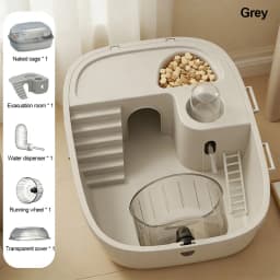 Fashion Large Space Hamster Cage Sturdy Breathable Small Animal Carrying Cage Easy Clean Ventilation Pet House