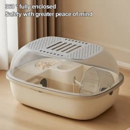 Fashion Large Space Hamster Cage Sturdy Breathable Small Animal Carrying Cage Easy Clean Ventilation Pet House