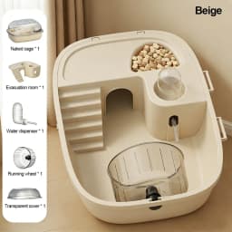 Fashion Large Space Hamster Cage Sturdy Breathable Small Animal Carrying Cage Easy Clean Ventilation Pet House