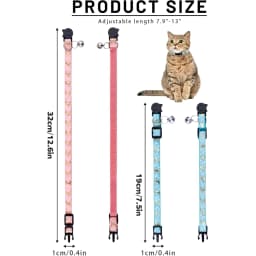 Pet Collar Cat Dog Gold Color Stars and Moon Pet Collar with Bell and PP Material Separate Luminescence Safety Buckle Solid Safe