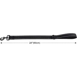 30/45/60cm Dog Rope Short Dog Lead Nylon Reflective Big Dog Training Leash With Zinc Alloy Lock Lockable 360 Degree Rotation