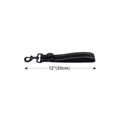 30/45/60cm Dog Rope Short Dog Lead Nylon Reflective Big Dog Training Leash With Zinc Alloy Lock Lockable 360 Degree Rotation