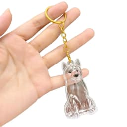 Dog Hair Collection Pendant Hair Storage Box Charm Pet Cute Keychains Clear Plastic Pet Hair Capsule Souvenirs DIY Gifts