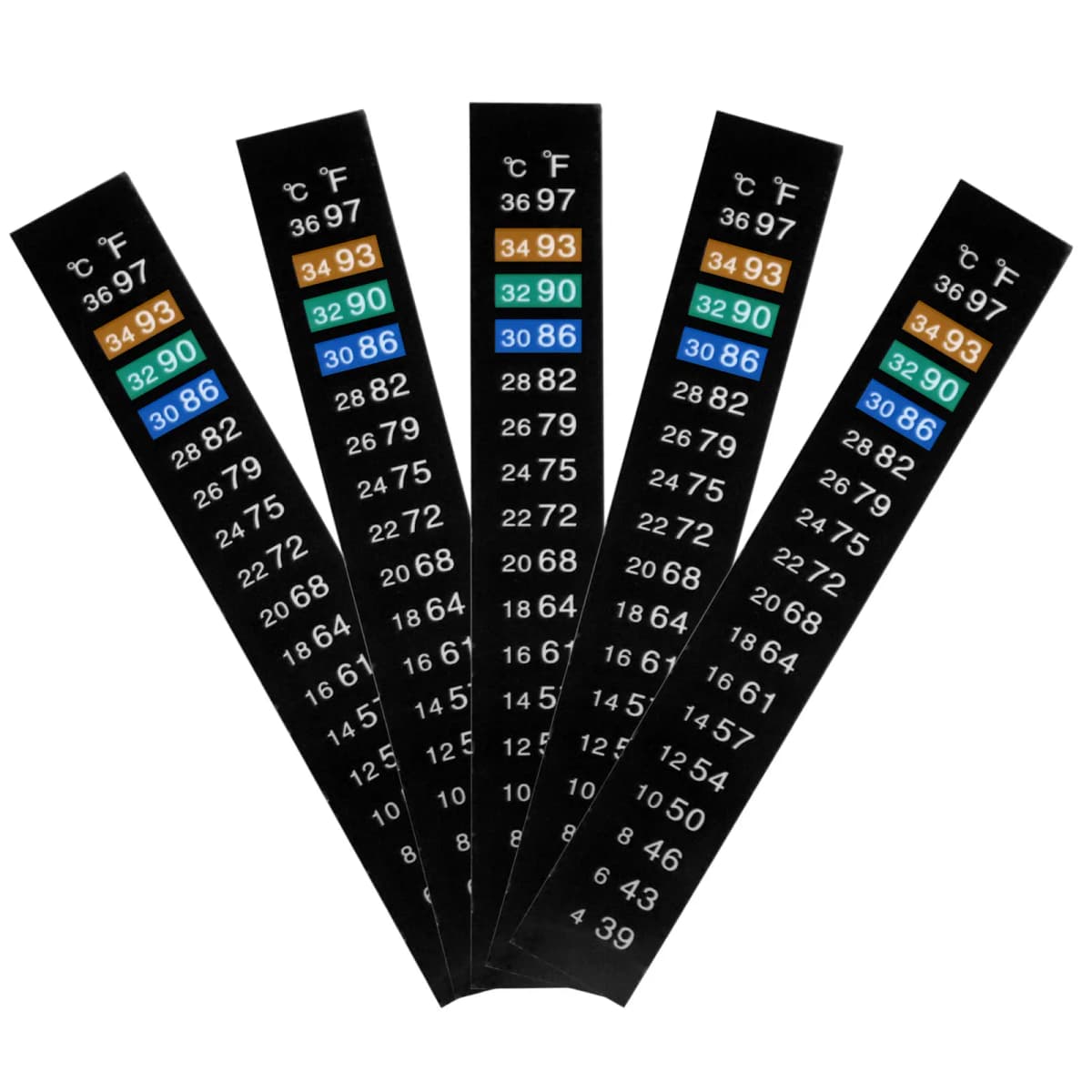5Pcs/10Pcs Aquarium Fish Tank Strip Stick-on discolor Thermometer Sticker Adhesive Sticky Dual Scale Sticker Temperature Tools