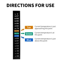 5Pcs/10Pcs Aquarium Fish Tank Strip Stick-on discolor Thermometer Sticker Adhesive Sticky Dual Scale Sticker Temperature Tools